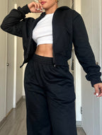 Set Polerón Oversize + Buzo Palazzo Negro · KALES