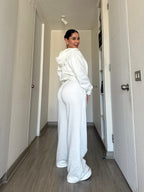 Set Polerón Oversize + Buzo Palazzo Blanco · KALES
