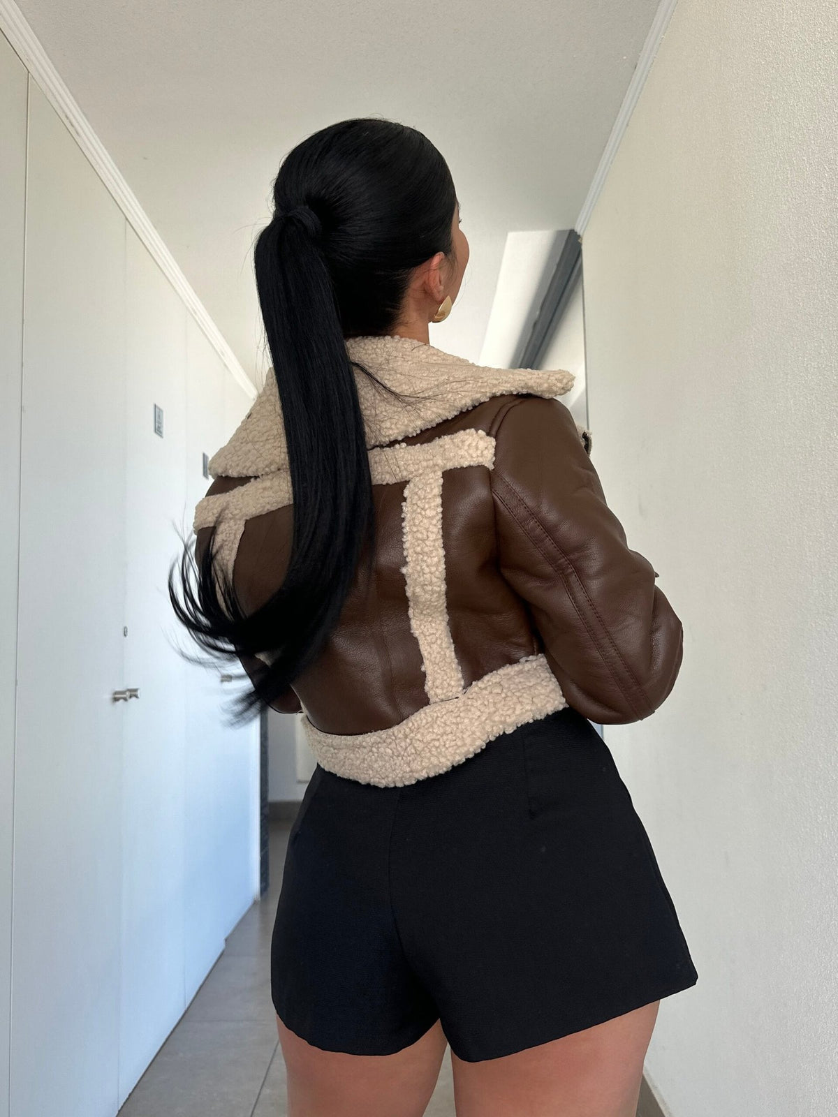 Chaqueta Mini Aviadora Francia Café · KL-3065 · KALES