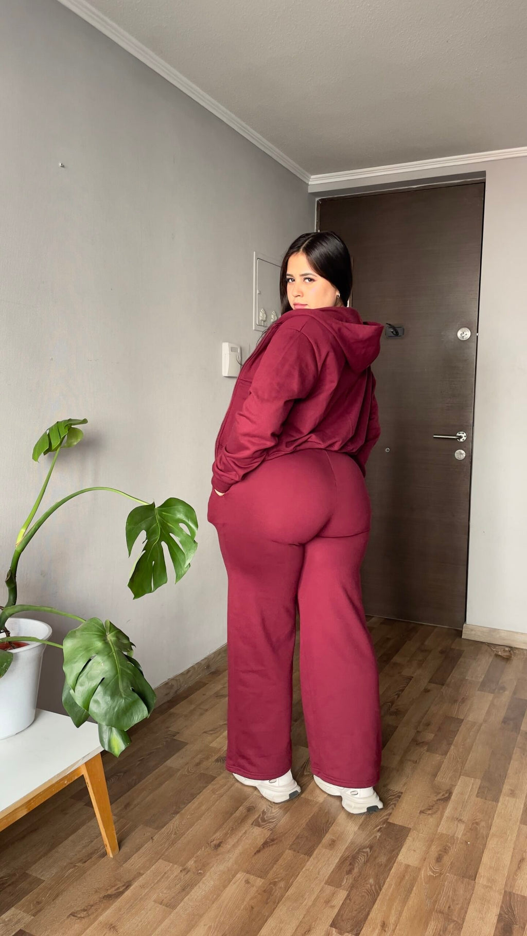 Set Polerón Oversize + Buzo Palazzo Cherry · KALES
