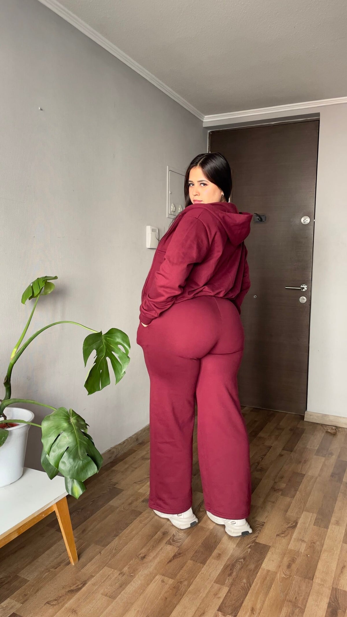 Set Polerón Oversize + Buzo Palazzo Cherry · KALES