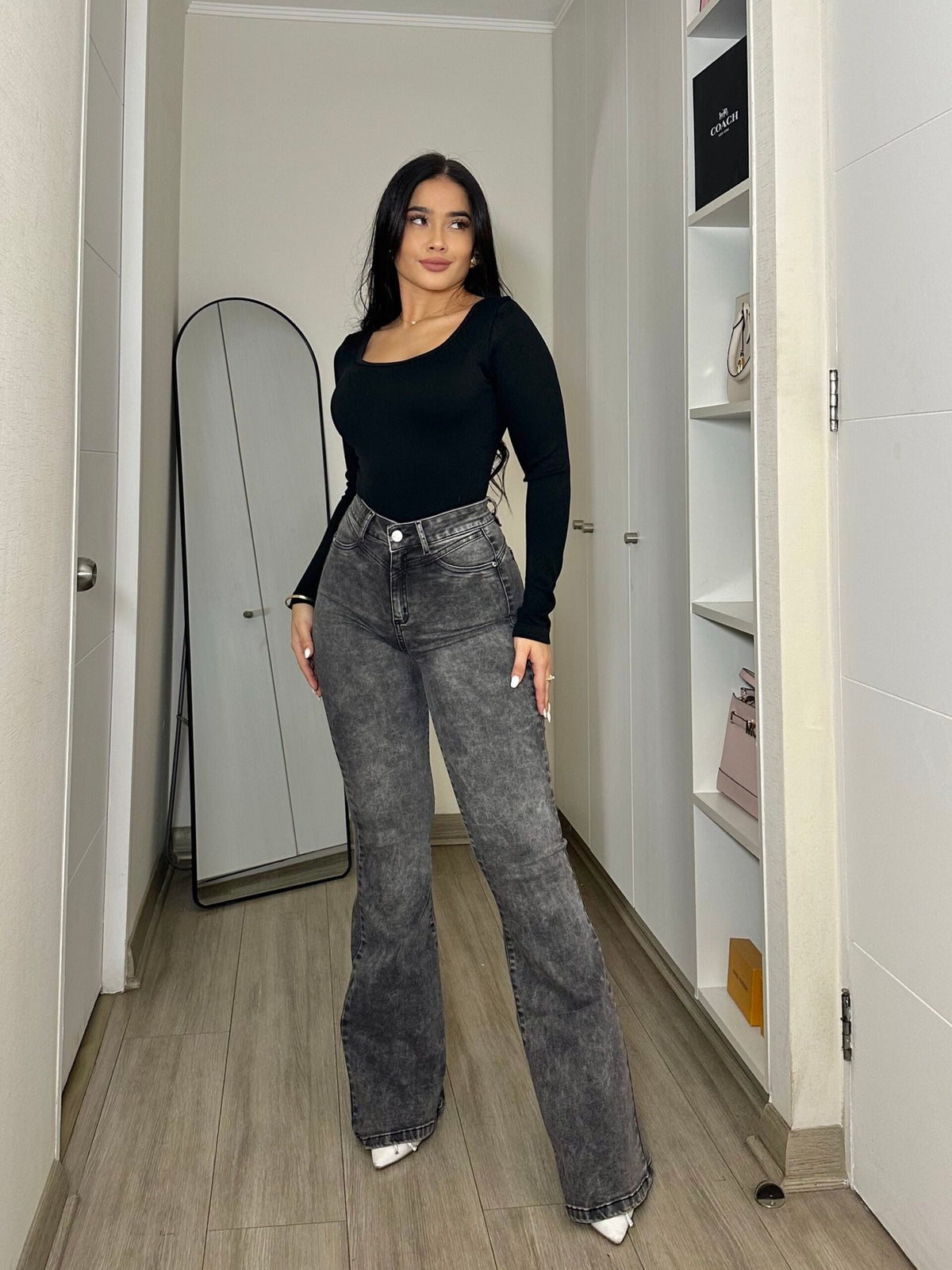 Jeans Flare Curvy Gris · KL-1969 · Paradise