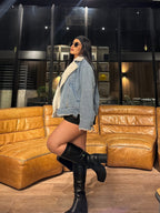 Chaqueta Aviadora Denim Alaska · KL-3002