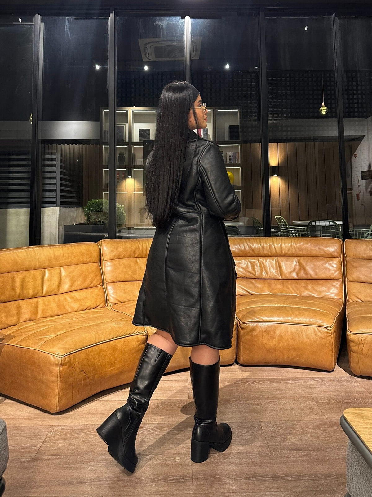 Abrigo Largo Luxury Negro · KL-2098