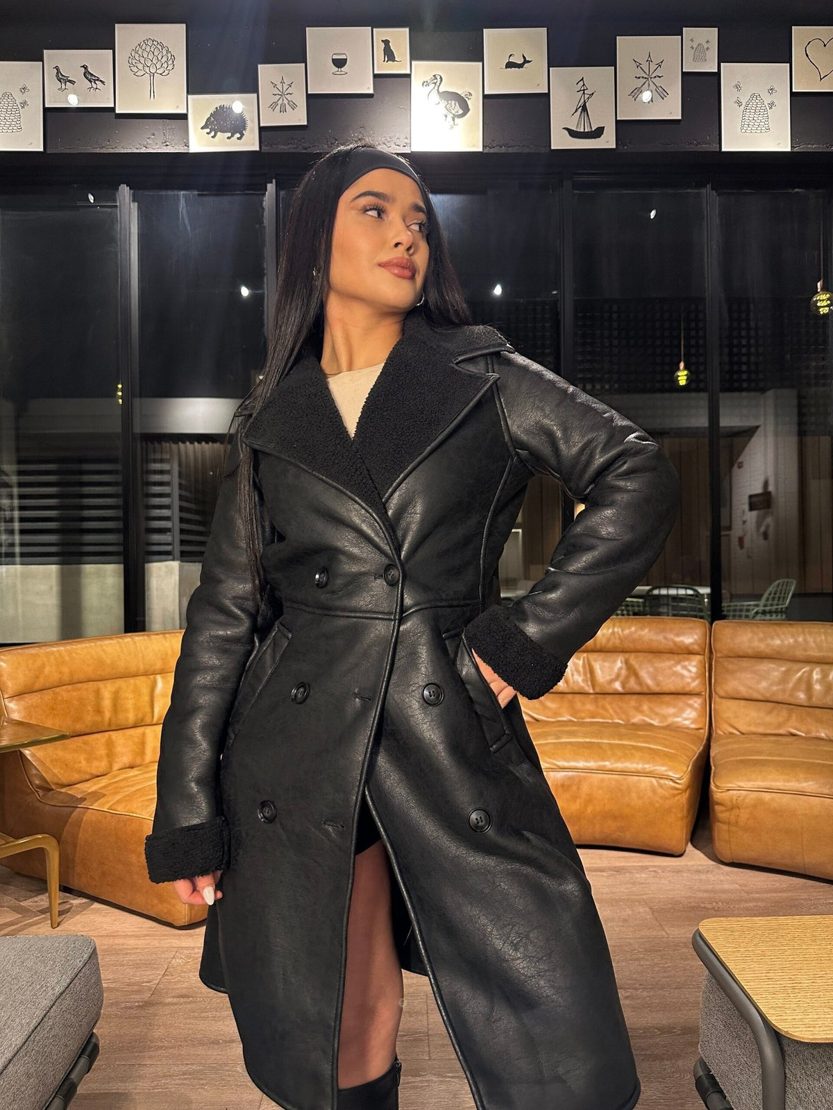Abrigo Largo Luxury Negro · KL-2098