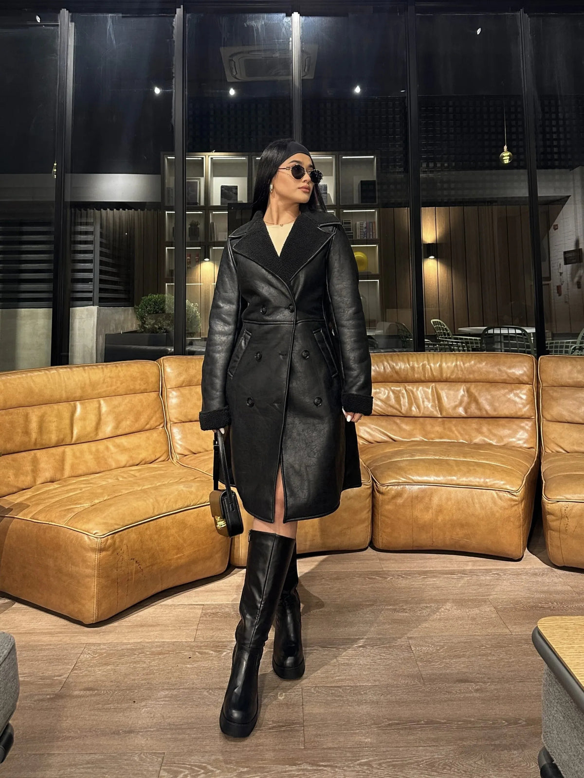 Abrigo Largo Luxury Negro · KL-2098