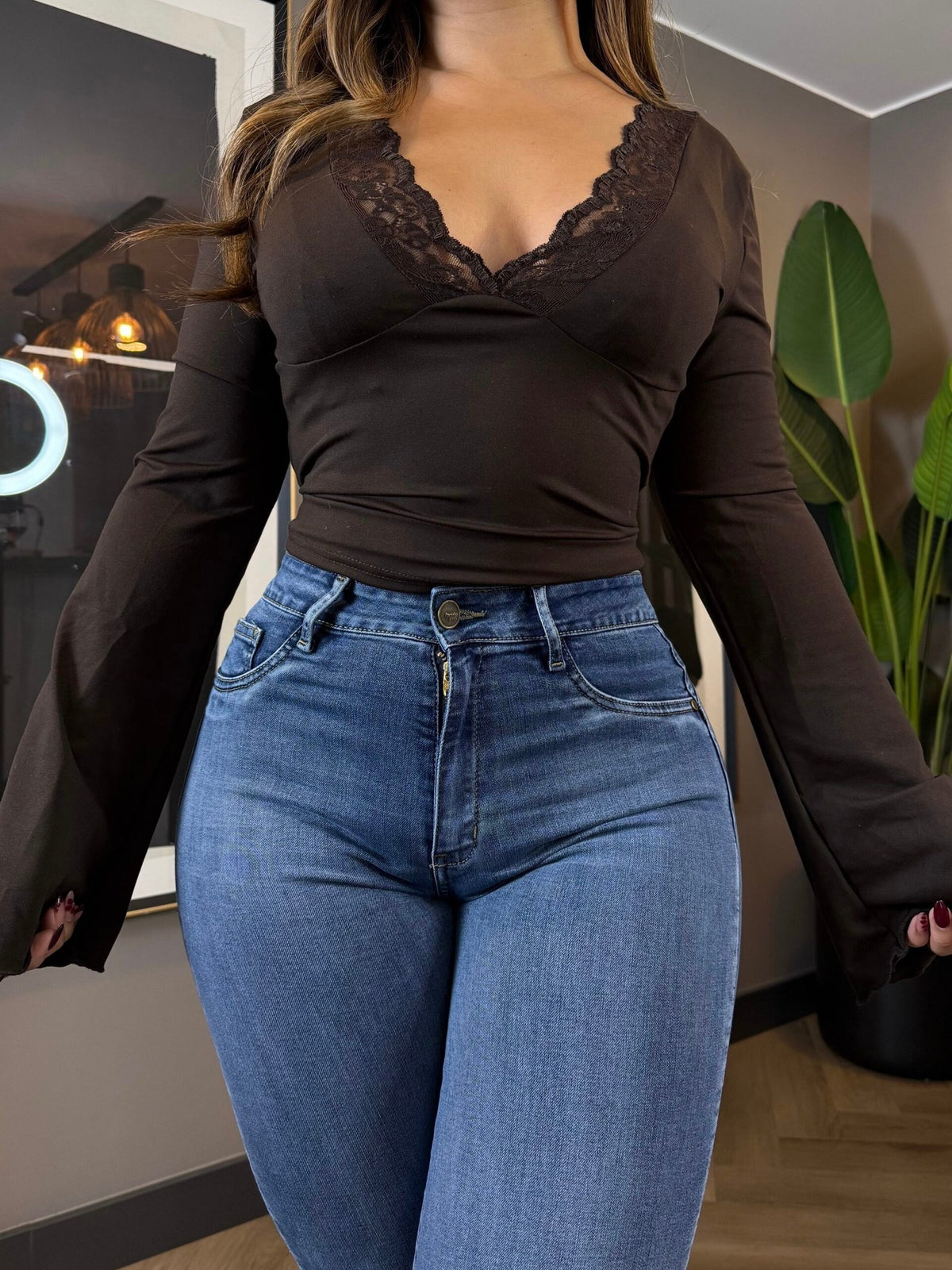 Jeans Flare Celeste medio Iconic · KL-1880 · Paradise