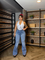 Jeans Flare Fit con Cierre Metálico · KL-2047 · Paradise
