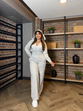 Set Polerón Oversize + Buzo Palazzo Gris Claro · KALES