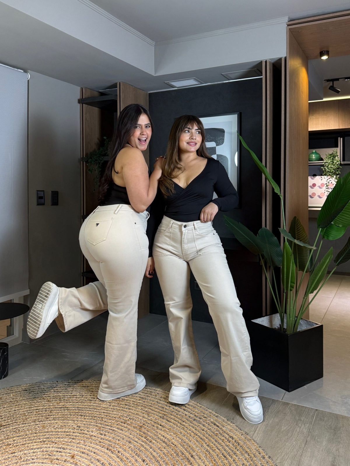 Jeans Wide Leg beige crudo· KL-1820 · Paradise