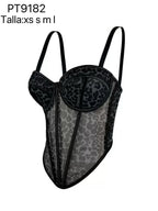 Corset Seduction Black Animal Print