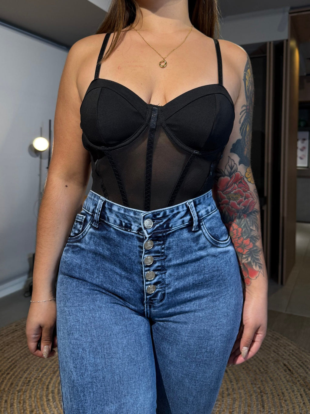 Jeans Flare Azul Vientre Plano · Emporium