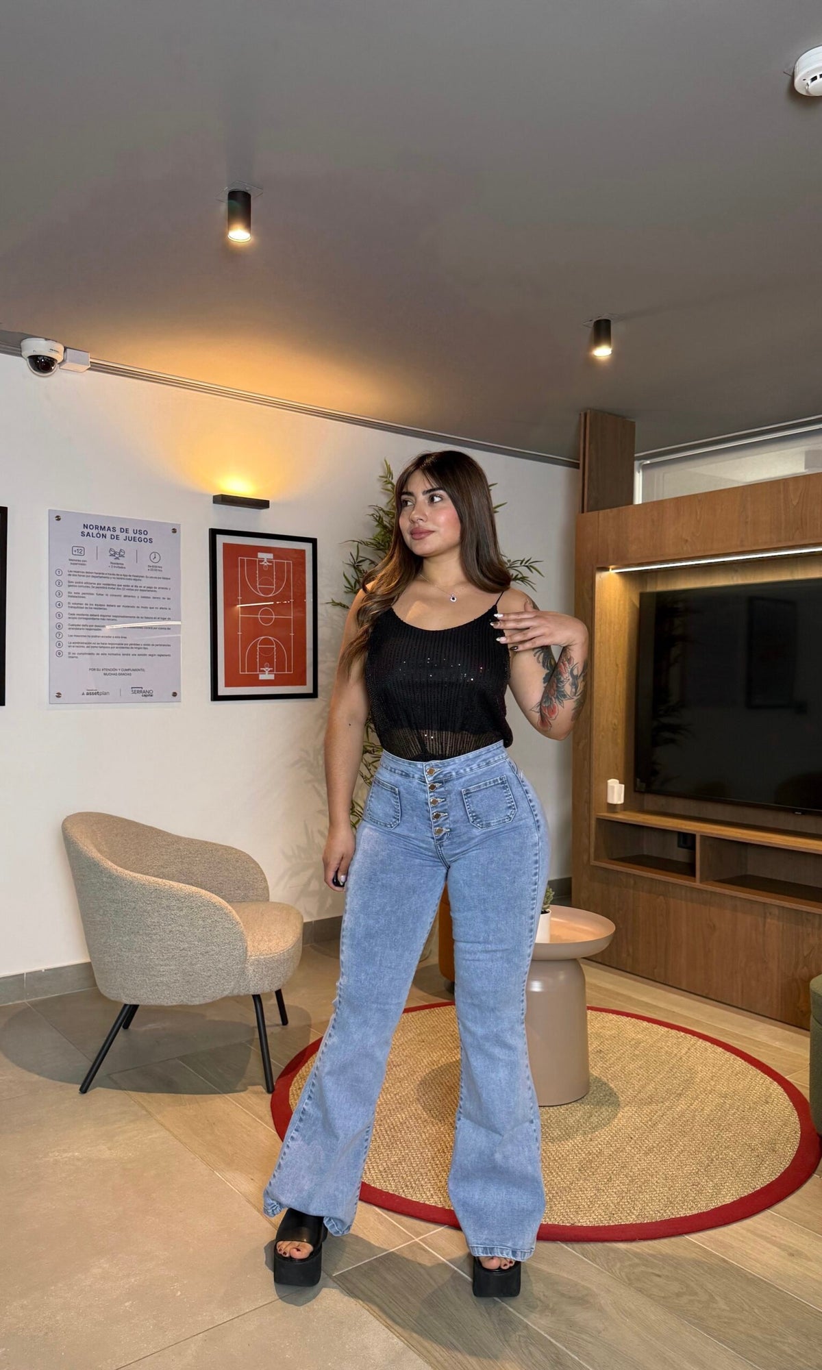 Jeans Flare Dupe Zara Efecto Vientre Plano · KL-2044 · Paradise