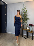 Vestido Bershka Denim Azul