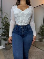 Jeans Flare Azul Oscuro · Emporium