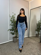 Jeans Wide Leg Curvy Celeste · For3t