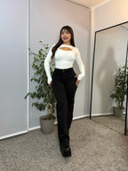 Jeans Wide Leg Curvy Negro · For3t