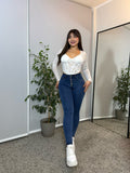 Jeans Skinny con Botones · Emporium