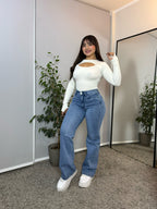 Jeans Wide Leg Aura Celeste · Emporium