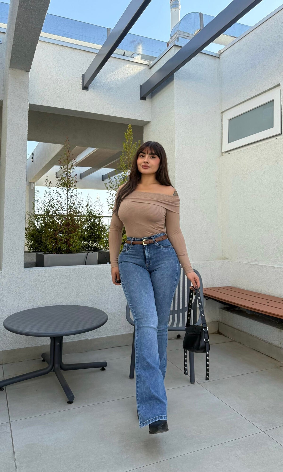Jeans Flare Azul Gaspeado· KL-2129 · Paradise