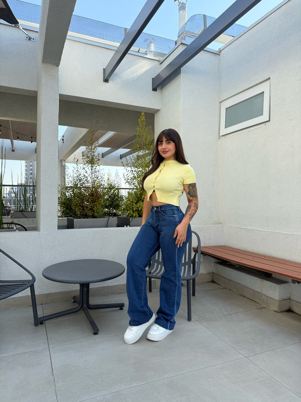 Jeans Wide Leg New York Azul · Emporium