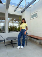Jeans Wide Leg New York Azul · Emporium