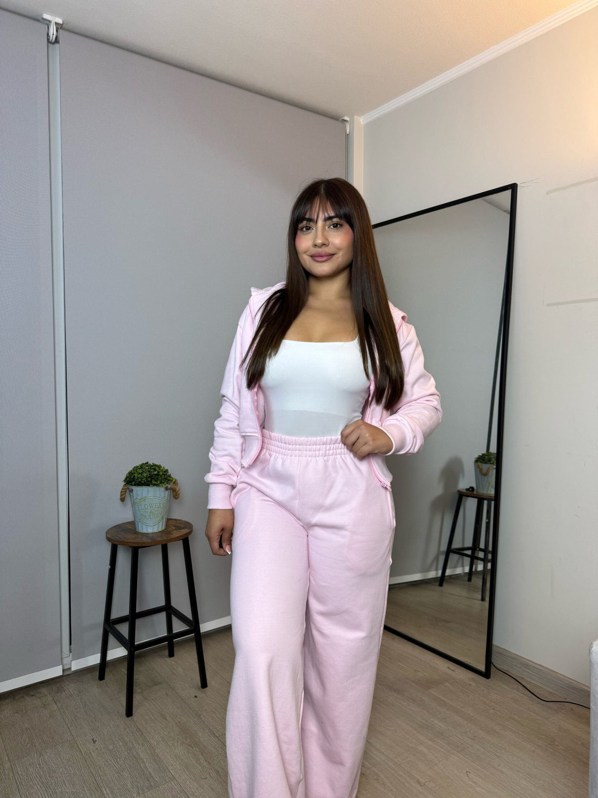 Set Polerón Oversize + Buzo Palazzo Rosa Bebé · KALES