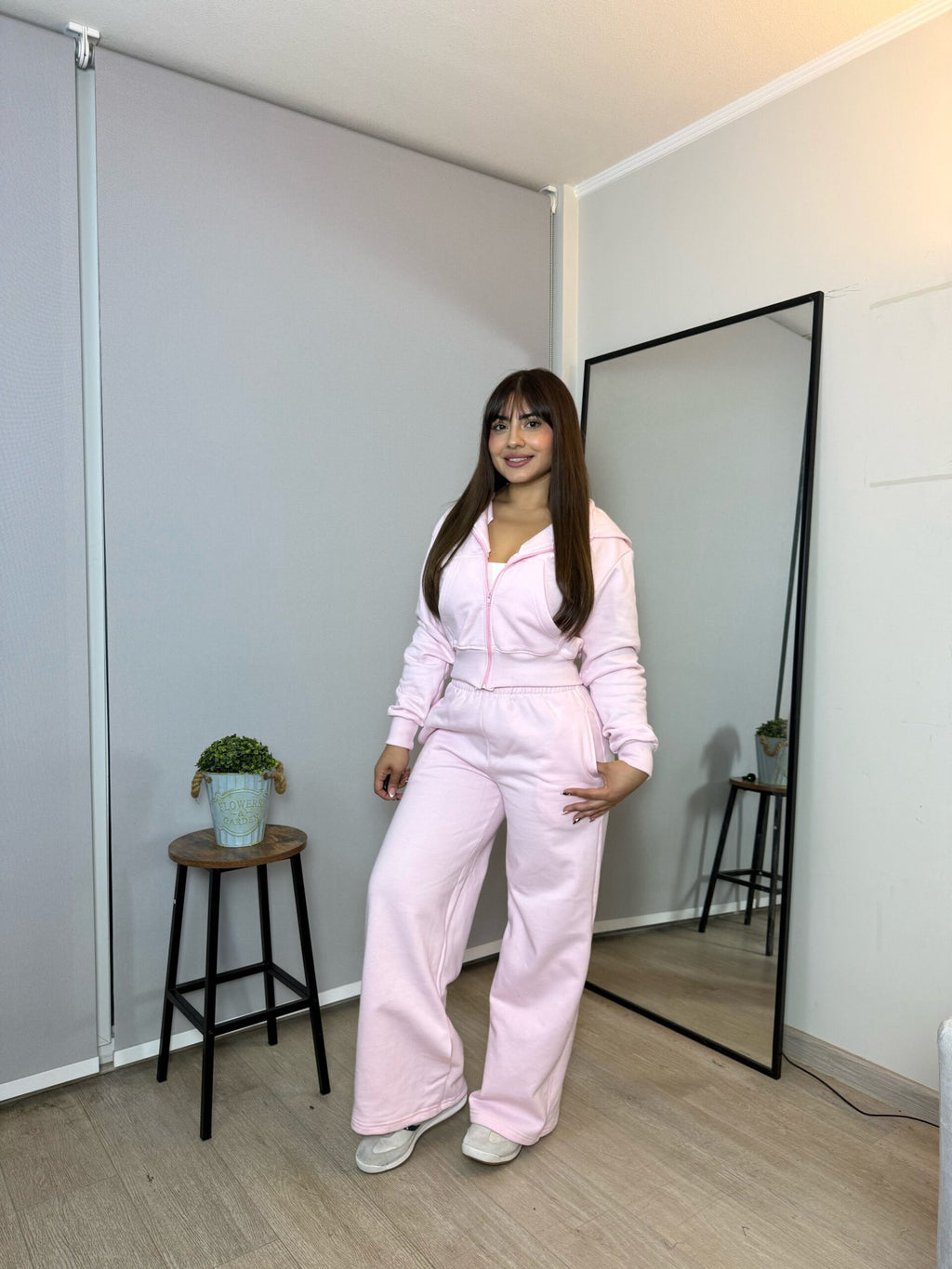 Set Polerón Oversize + Buzo Palazzo Rosa Bebé · KALES