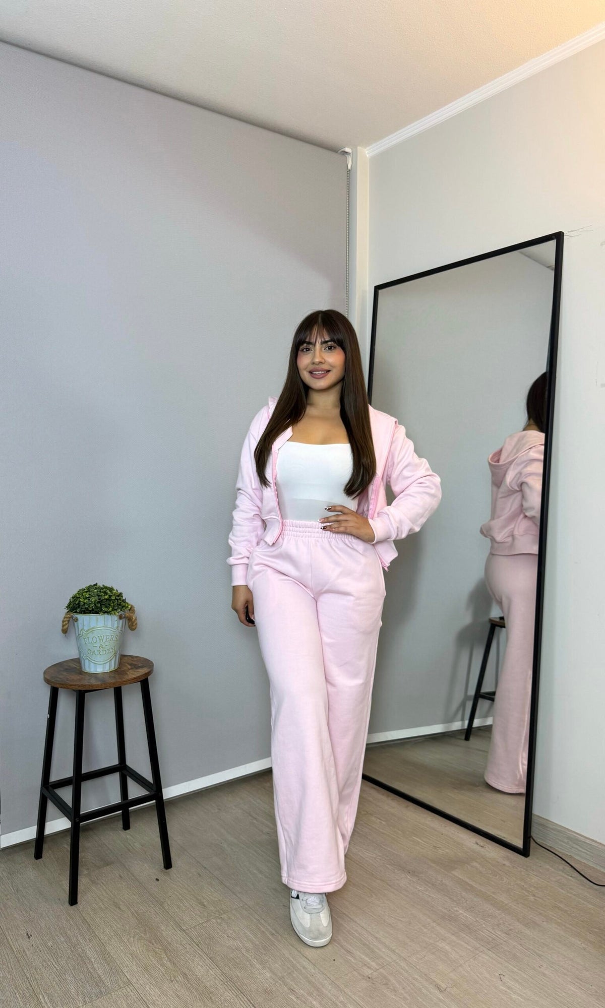 Set Polerón Oversize + Buzo Palazzo Rosa Bebé · KALES