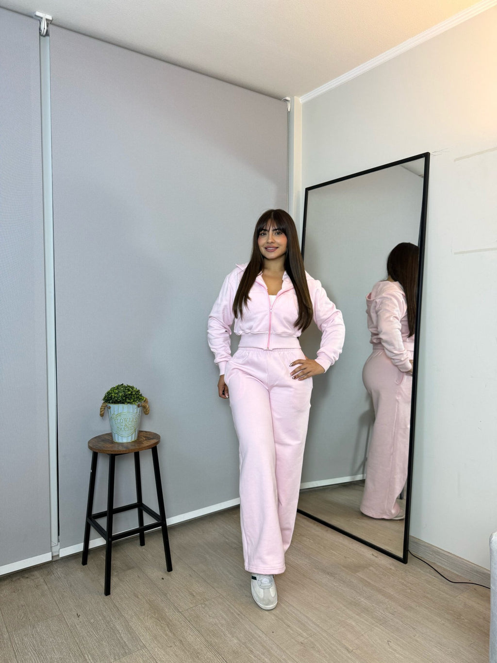 Set Polerón Oversize + Buzo Palazzo Rosa Bebé · KALES