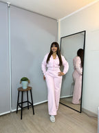 Set Polerón Oversize + Buzo Palazzo Rosa Bebé · KALES