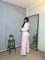 Set Polerón Oversize + Buzo Palazzo Rosa Bebé · KALES