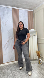 Jeans Flare Curvy Gris · KL-1969 · Paradise