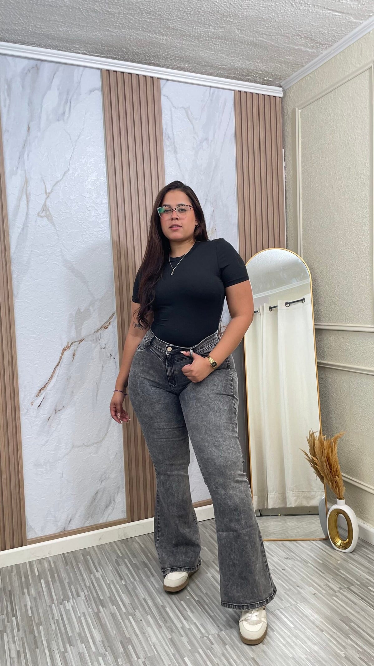 Jeans Flare Curvy Gris · KL-1969 · Paradise