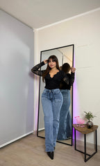 Jeans Wide Leg New York Celeste · Emporium