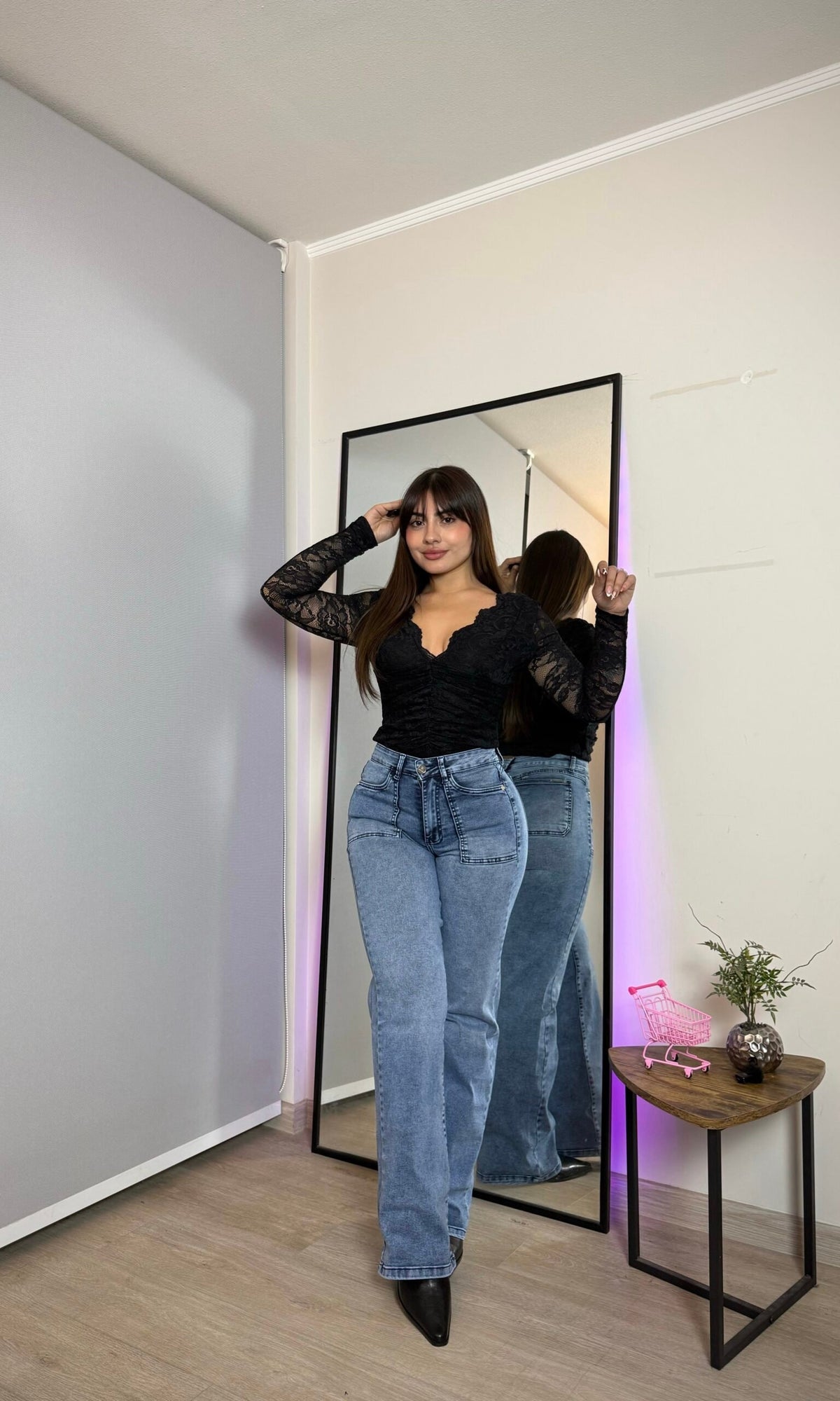 Jeans Wide Leg New York Celeste · Emporium