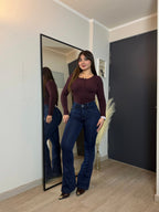 Jeans Flare Mónaco Azul Oscuro · For3t