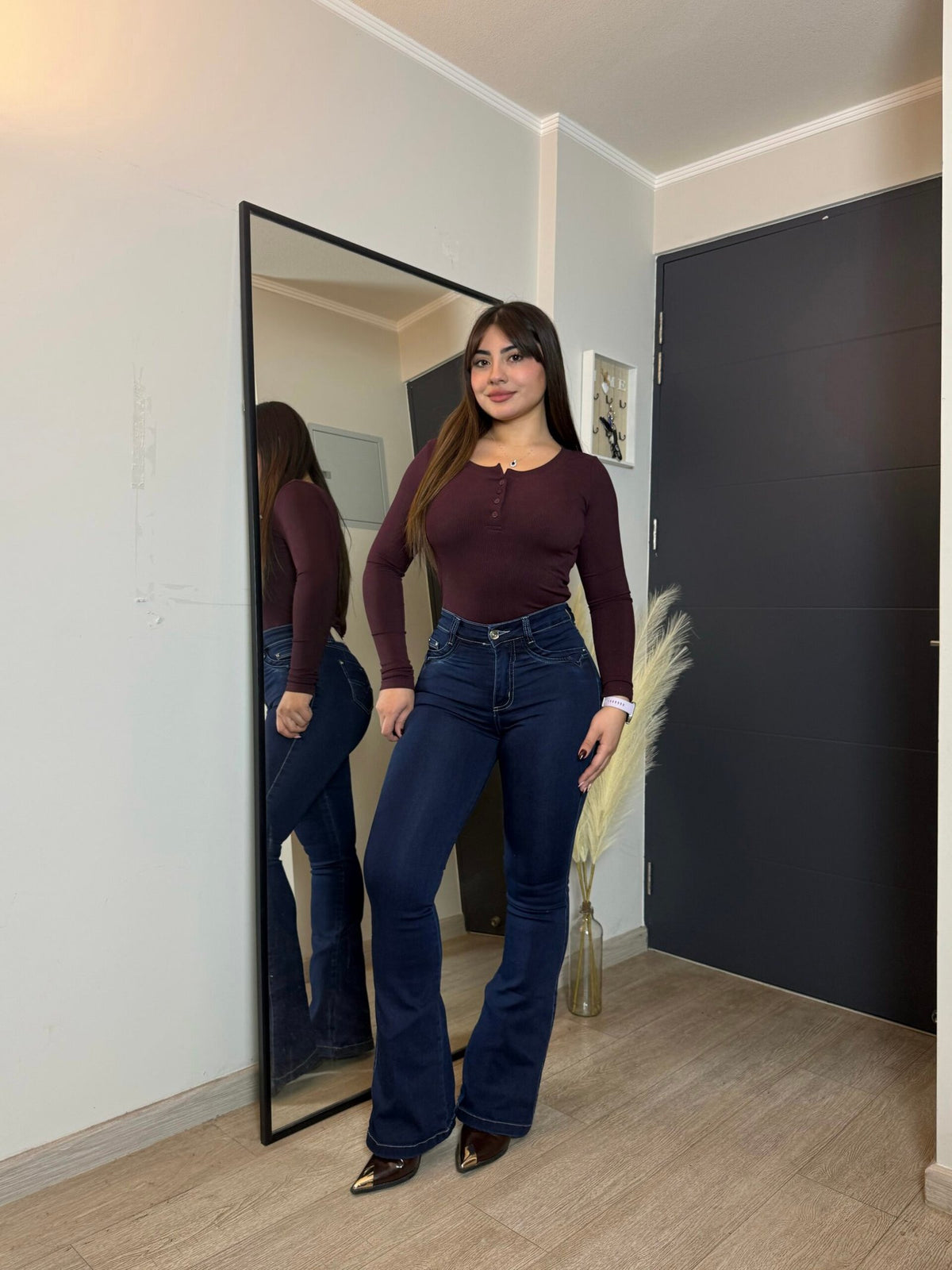 Jeans Flare Mónaco Azul Oscuro · For3t