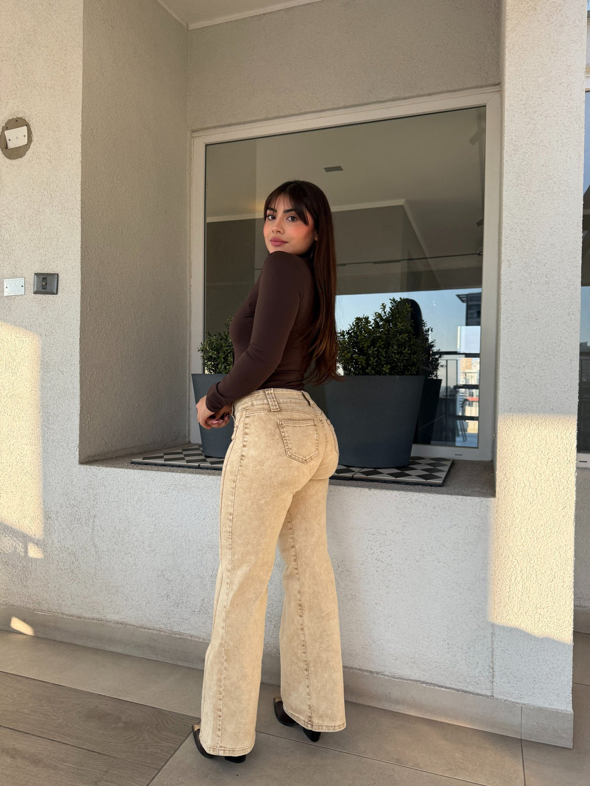 Jeans Wide Leg Beige Vintage · KL-2128 · Paradise