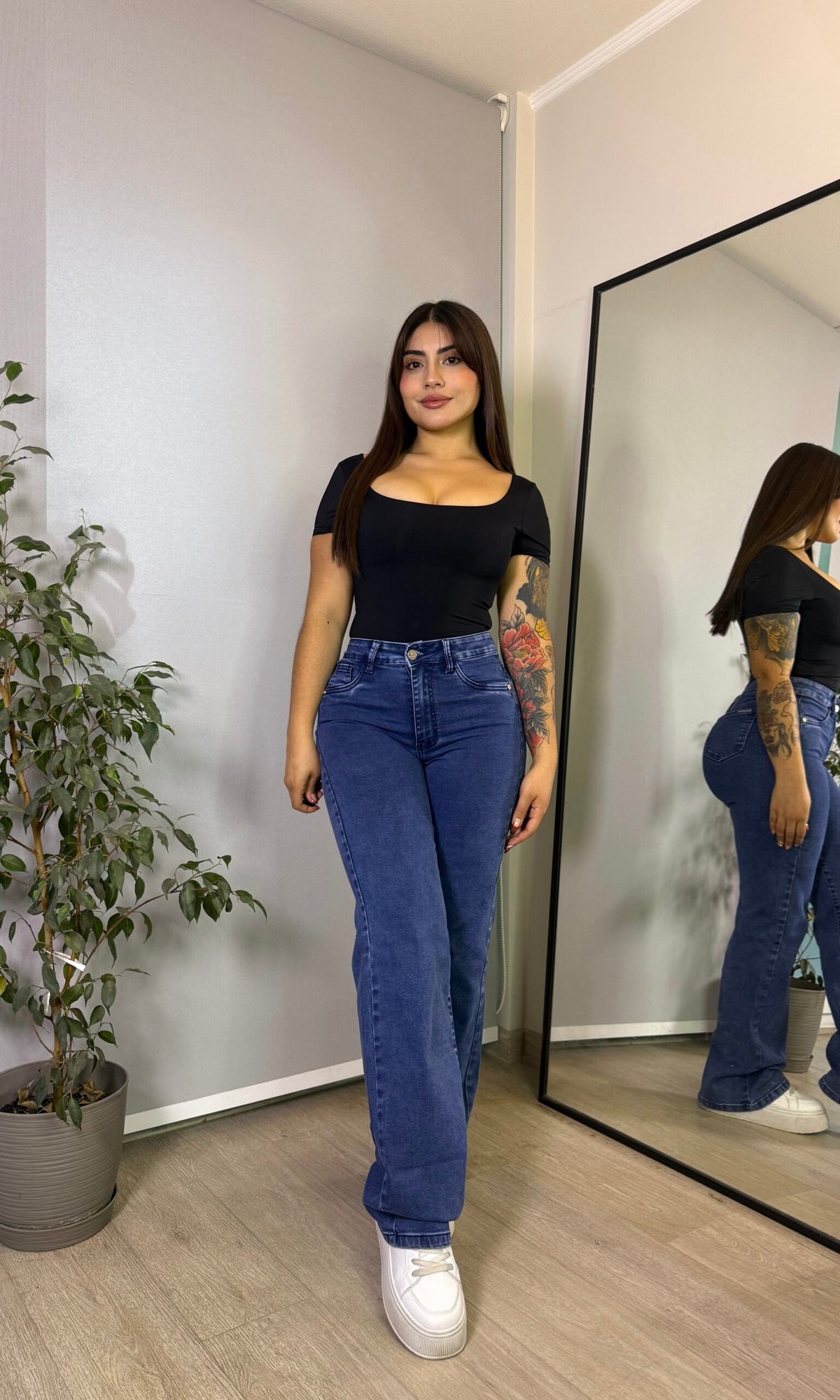 Jeans Wide Leg Aura Azul · Emporium